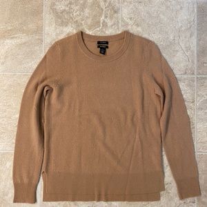 Halogen Cashmere Crew Neck Sweater Camel/Tan Size M